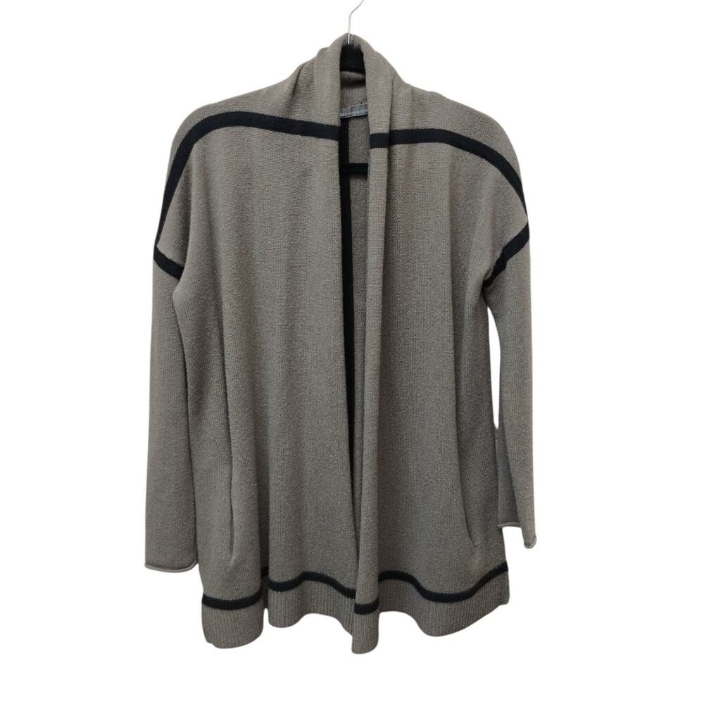 360 Cashmere Quiet Luxury Wool Cashmere Open Cardigan Small Pockets Striped Soft